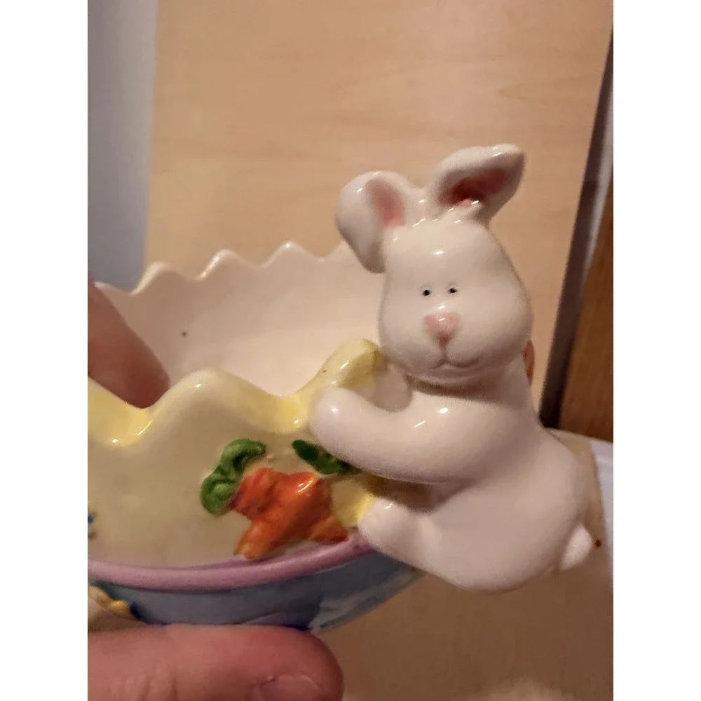 Blossoms & Blooms Easter egg ceramic serving bowl